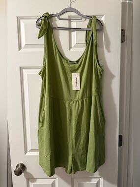 Culture Code Tie-Shoulder Sleeveless Romper